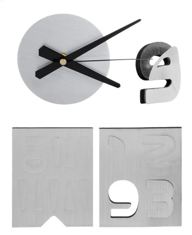 Ceas de Perete Argintiu DIY 35cm [2]
