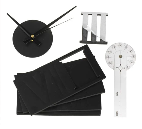 Ceas de Perete DIY Negru cu Cifre Romane 60cm [1]