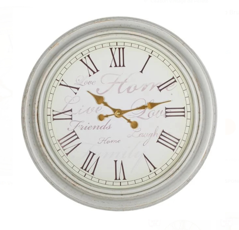 Ceasuri de Perete - Ceas de Perete Vintage Alb Brushed Ø50cm