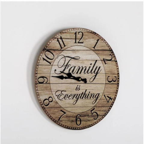 Ceas de Perete MDF "Family is Everything" Ø34cm [2]