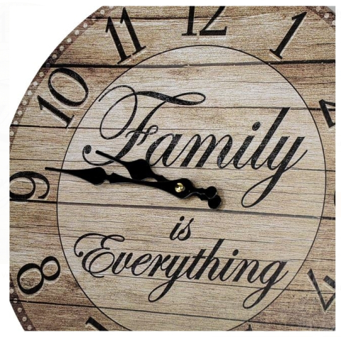 Ceas de Perete MDF "Family is Everything" Ø34cm [1]