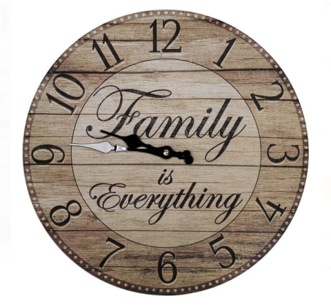 Ceasuri de Perete - Ceas de Perete MDF "Family is Everything" Ø34cm