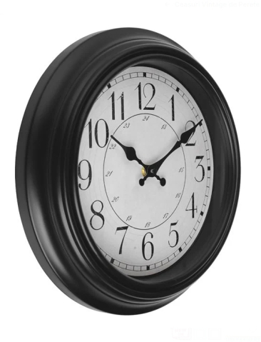 Ceas de Perete Negru cu Model Vintage Ø30cm [1]