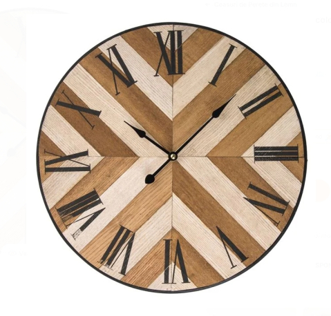 Ceasuri de Perete - Ceas de Perete din MDF Bicolor Ø38cm