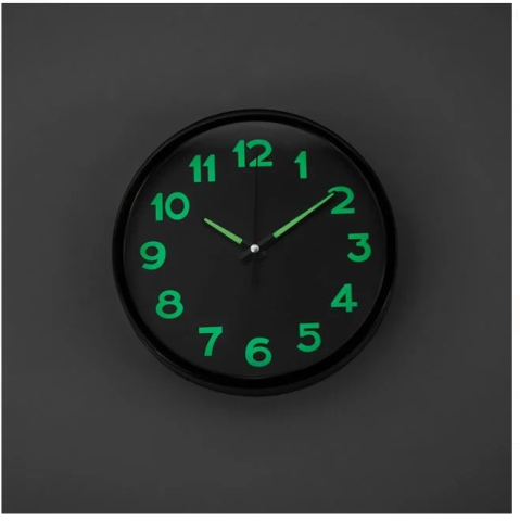Ceas de Perete Decorativ Negru Glow in the Dark Ø20cm [1]
