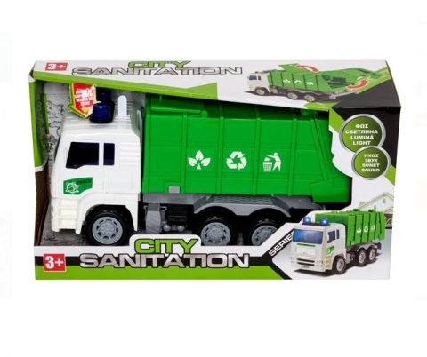 Camion de Deseuri Reciclare Verde cu Sunet & Lumini [3]