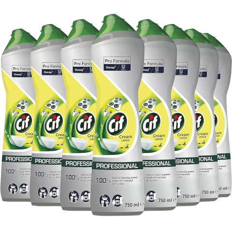 Solutie suprafete - Crema suprafete Cif Professional Lemon, 8 x 750 ml, 6000 ml