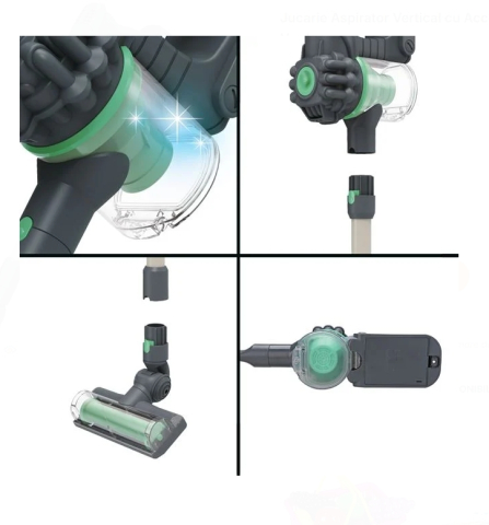 Jucarie Aspirator Vertical cu Accesorii Lumina & Lumina Verde [3]
