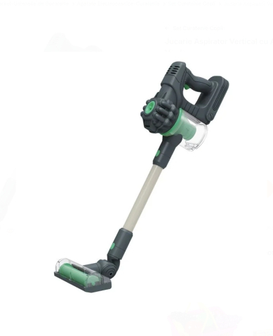 Jucarii Casnice - Jucarie Aspirator Vertical cu Accesorii Lumina & Lumina Verde