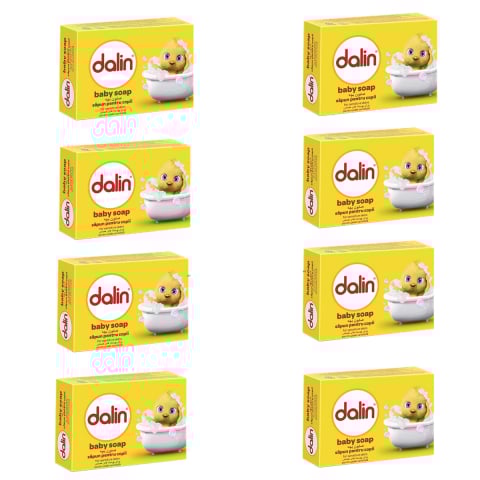 Sampon si lotiuni copii - Set 8 x Sapun Solid Dalin, pentru Piele Sensibila, pentru Copii, 100 g