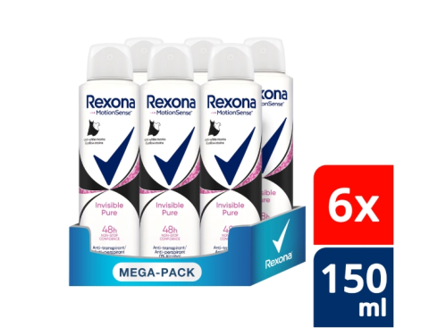 Deodorante si antiperspirante - Deodorant antiperspirant pentru femei REXONA Invisible Pure, 6x150ml