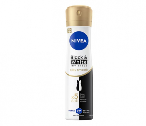 Deodorant spray Nivea Invisible for Black & White Silky Smooth, 250 ml