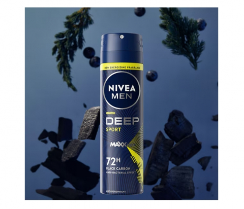 Deodorant spray Nivea Men Deep Sport, cu formula Maxxtech si actiune 72 ore, 150 ml [3]