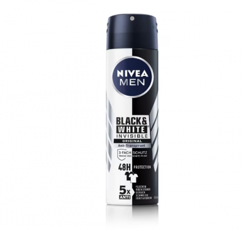 Deodorante si antiperspirante - Deodorant spray Nivea Deo masculin Invisible for Black&White Power, 150 ml