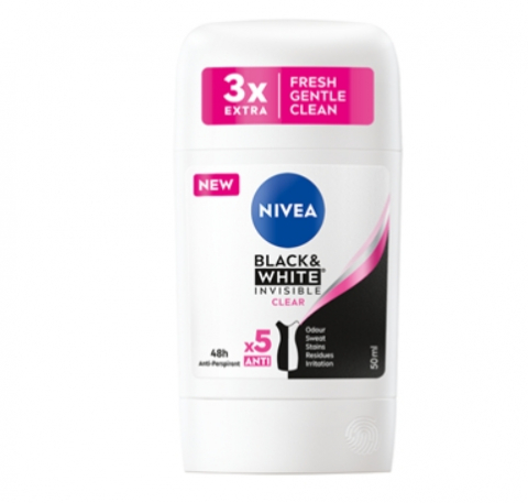 Deodorante si antiperspirante - Deodorant Stick pentru femei, Black&White Clear, 50 ml