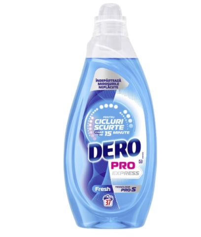 Detergent rufe - Detergent automat lichid, Dero pro express, fresh, 37 spalari, 1.48L