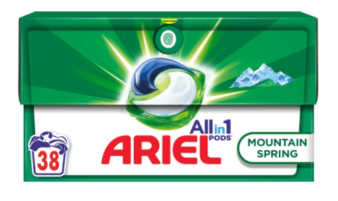 Detergent rufe - Detergent de rufe capsule Ariel Mountain Spring, 38 spalari
