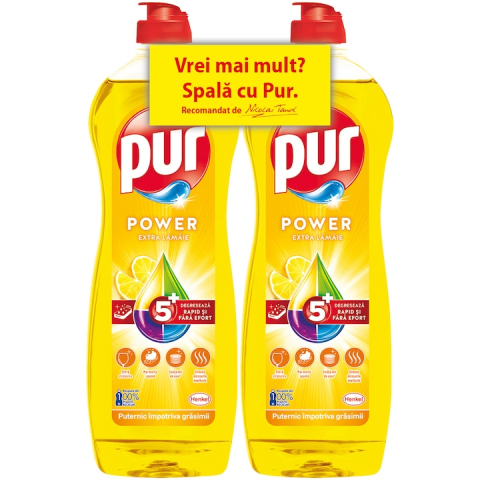 Detergent vase - Detergent de vase Pur Power Lemon 2x750ml
