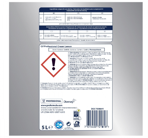 Crema de curatat non-abraziva Cif Professional Lamaie, 5 l [1]
