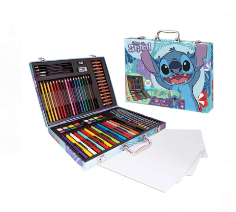 Kit de Colorat Deluxe Disney Stitch cu 100 de Accesorii [3]