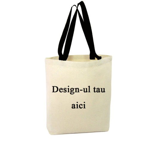Personalizate - Geanta canvas maner negru - Personalizat