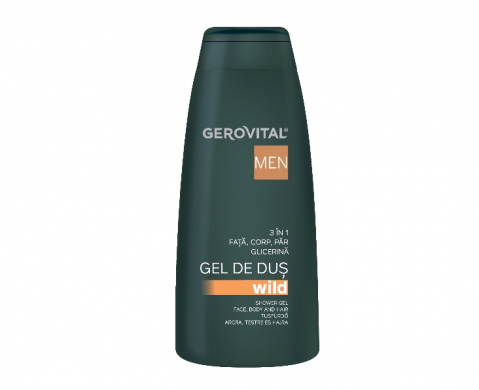 Ingrijire personala - Gel de dus Gerovital Men Wild 3 in 1, 400 ml
