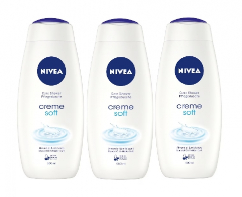 Gel de dus - Set 3 gel de dus cremos, NIVEA creme soft 3x500 ml