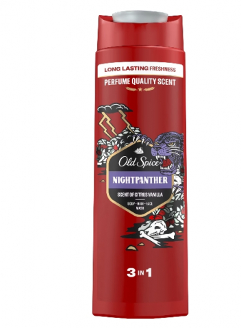 Gel de dus - Gel de dus si sampon Old Spice Night Panther, 400 ml