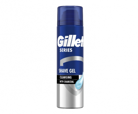 Ingrijire corp si par - Gel de ras pentru barbati cu efect de curatare Gillette Series cu carbune, protectie completa impotriva iritatiei, 200 ml