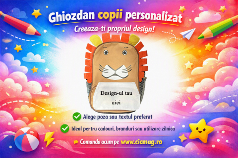 Sacose si Rucsace Personalizate - Ghiozdan copii Personalizat - Leu