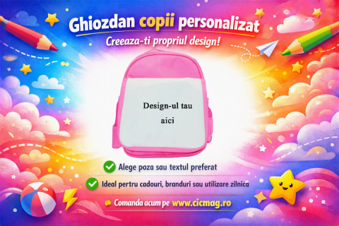 Sacose si Rucsace Personalizate - Ghiozdan copii Personalizat - Roz