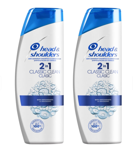 Sampon si balsam par - 2 x Sampon anti-matreata Head&Shoulders Classic Clean 2-in-1 pentru par normal, 2 x 400 ml