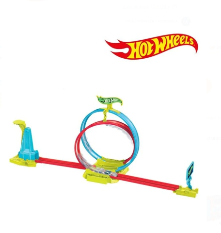 Hot Wheels - Hot Wheels Neon Speeders Laser Stunt Slamway cu 1 Masina - Mattel