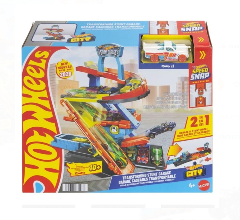 Hot Wheels - Hot Wheels City 2 in 1 Pista Garaj - Mattel