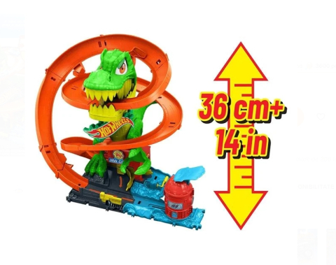 Hot Wheels City T-REX Blaze Dinosaur Nemesis Set de Lupta - Mattel [1]
