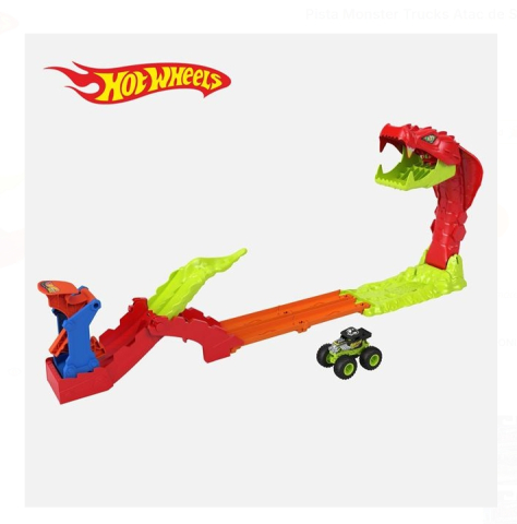 Hot Wheels - Pista Monster Trucks Atac de Sarpe - Mattel