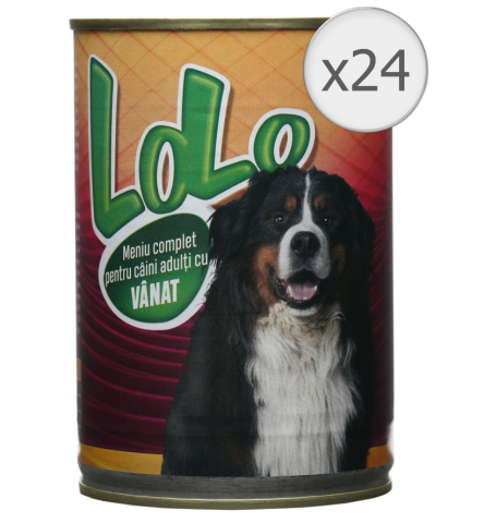Hrana pentru caini - LOLO Hrana Umeda pentru Caini Adulti cu Vanat 1,24 Kg