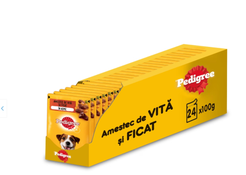 Hrana umeda pentru caini Pedigree Adult, Vita, 24x100g [1]