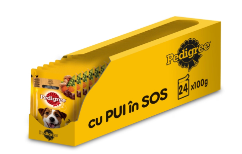 Hrana umeda pentru caini Pedigree Adult, Pui & Legume, 24x100g [1]