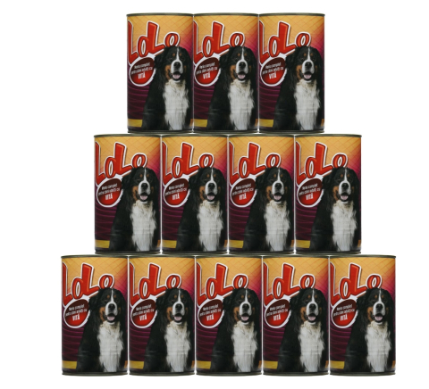 Hrana umeda pentru caini Lolo, Vita, 12 buc x 1240g [1]