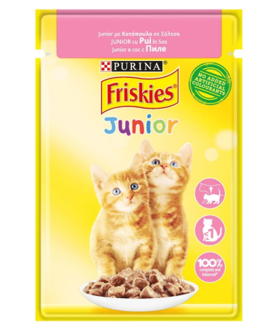 Hrana pentru pisici - Hrana umeda pentru pisici Friskies Junior, Pui in Sos, 26 x 85 g