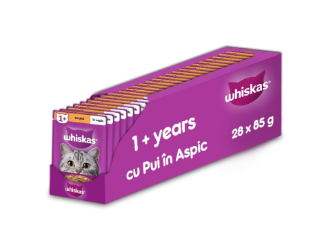 Hrana umeda pentru pisici Whiskas, pui in aspic, 28 x 85 g [1]