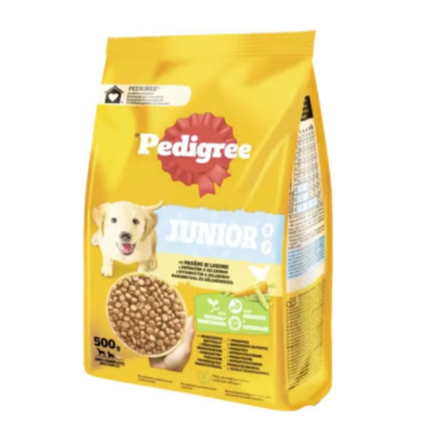 Hrana pentru caini - Hrana Uscata cu Pui si Legume pentru Caini Juniori M/L, 500 g, Pedigree
