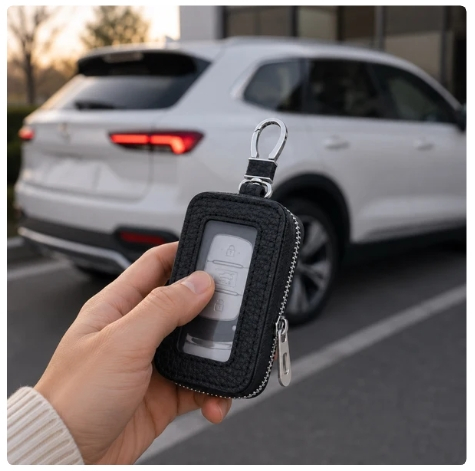 Husa AUTO din piele pentru cheie – personalizata cu sigla masinii [5]