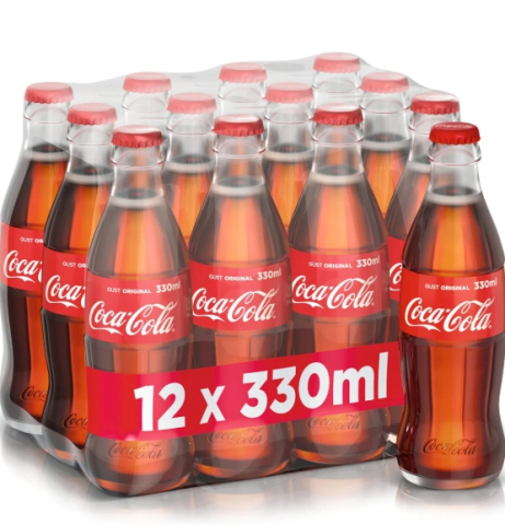 COCA-COLA GUST ORIGINAL Bautura Carbogazoasa Sticla, SGR 12 x 0,33 L