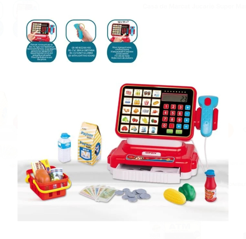 Jucarii Casnice - Casa de Marcat Jucarie Super Market cu Scanner Sunet Lumini & Accesorii