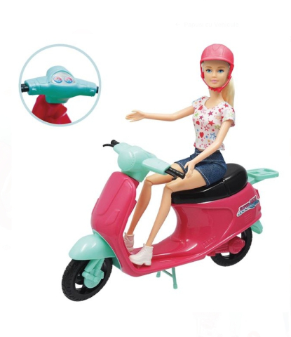 Jucarii fete - Jucarie Vespa cu Papusa & Geanta