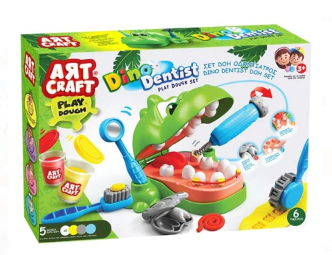 Set Plastilina Stomatolog Dinozauri cu Dough & Accesorii - 6buc [1]