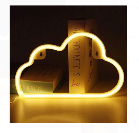 Lampa LED Neon Nor cu USB 29.5x18.3cm [1]