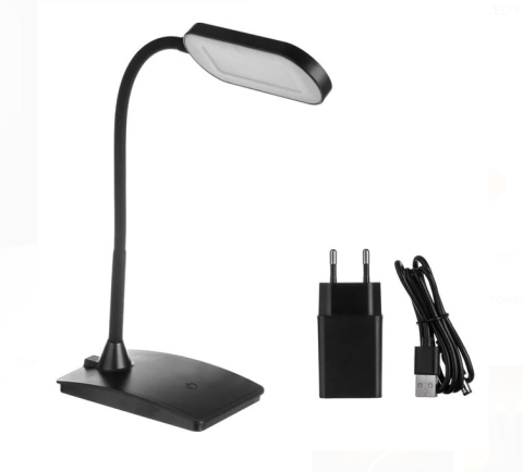 Lampi cu LED - Lampa de Birou Neagra cu LED Functie Tactila & USB